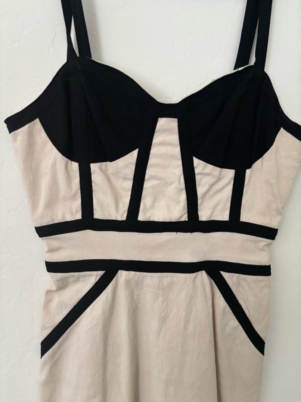 Sparkle & Fade Urban Outfitters Size S Corset Mini Dress Nude Black - Picture 3 of 9